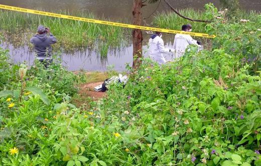 DCI probes a human head that was discovered at Kiambaa Dam in Kiambu