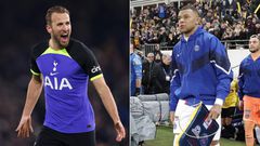 Harry Kane (left) and Kylian Mbappe