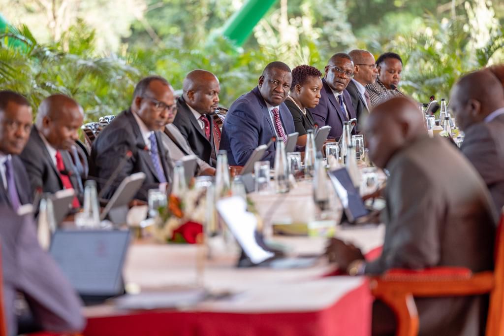 Cabinet Secretaries during a Cabinet meeting at State House