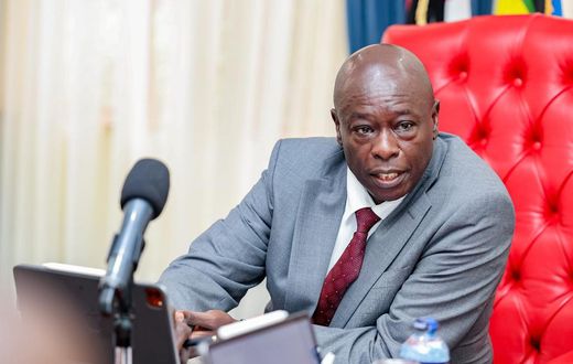 Deputy President Rigathi Gachagua chairs a meeting at his office