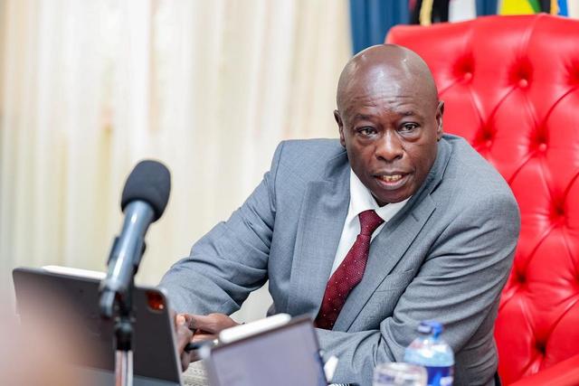 Deputy President Rigathi Gachagua chairs a meeting at his office