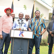 Kalonzo Musyoka and other Principle Secretaries of Azimio Coalition during a press briefing held at the Kenya School of Government on July 19, 2024.
