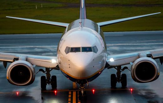 A plane on th runway