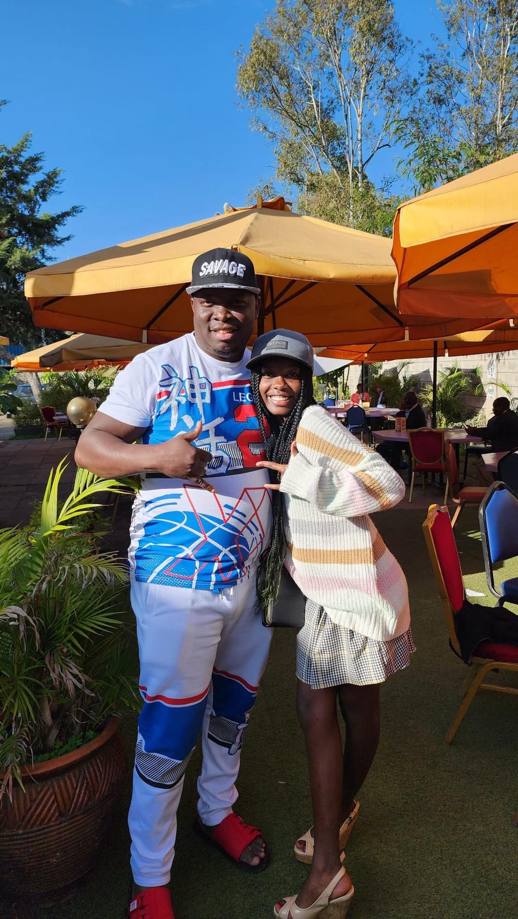 Music producer and singer Engineer Wuod Fibi and his daughter Pendo