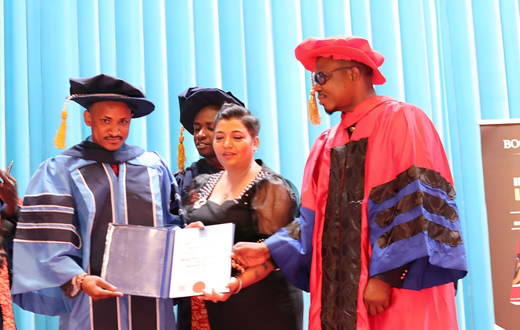 Embakasi East MP Babu Owino receives Honorary Doctorate Degree in Political Leadership