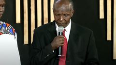 Jahmby Koikai' s dad Ambassador Daniel Koikai during her memorial service on June 13, 2024.