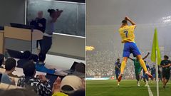 Vroom514 and Cristiano Ronaldo performing the Siu celebration