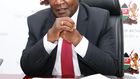 Treasury Cabinet Secretary Prof Njuguna Ndung'u chairing a meeting in his office in Nairobi