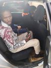 Suspects arrested at Kasarani Police Station after commandeering a taxi along Thika Superhighway