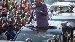 Retired President Uhuru Kenyatta interacting with the public in the company of Raila Odinga in a series of rallies in Yala, Luanda and Kisumu shortly after attending the burial of former Education CS George Magoha on February 11, 2023