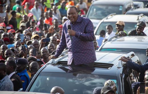 Retired President Uhuru Kenyatta interacting with the public in the company of Raila Odinga in a series of rallies in Yala, Luanda and Kisumu shortly after attending the burial of former Education CS George Magoha on February 11, 2023