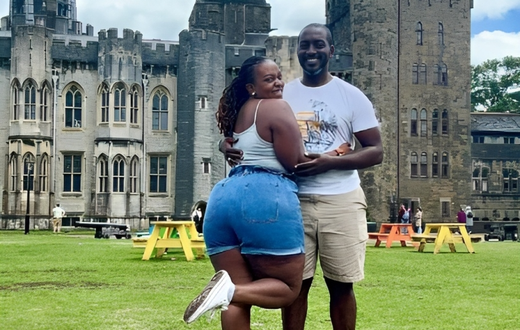 Content creator Murugi Munyi  with her husband
