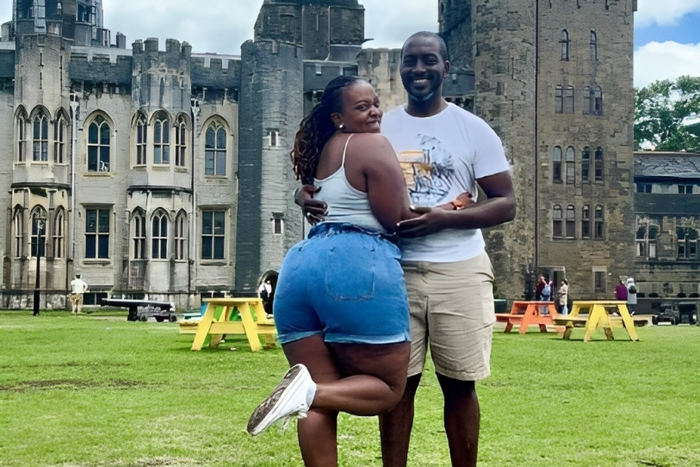 Content creator Murugi Munyi  with her husband