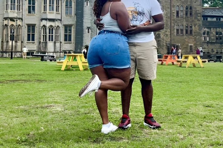 Content creator Murugi Munyi  with her husband