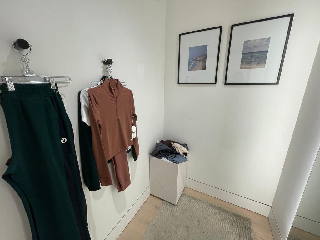 Clothes in a dressing room