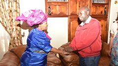 Deputy President Rigathi Gachagua when he visited former Education CS George Magoha’s family on Saturday, January 28, 2023