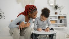 Stock image of a mother and child