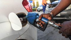 A pump attendant fills a car with fuel at the OLA petrol station