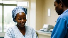 AI-generated image of a -patient-in-a-hospital-reception