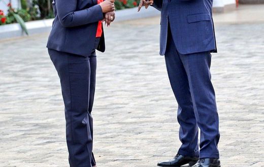 President William Ruto and Health CS Susan Nakhumicha at State House, Nairobi