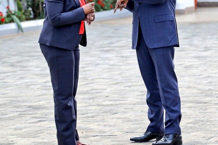 President William Ruto and Health CS Susan Nakhumicha at State House, Nairobi