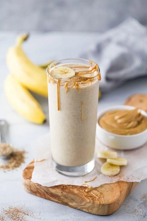 Peanut butter and banana smoothie [Pinterest]