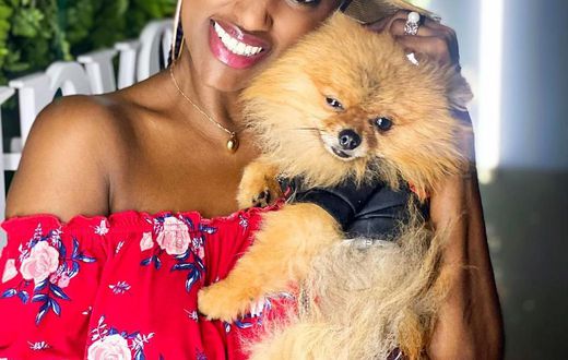 Michelle Ntalami & her pet Pixel
