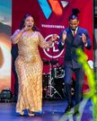 Christina Shusho & diamond Platnumz dancing and singing during an event in Masaki, Dar es Salaam on April 1, 2024