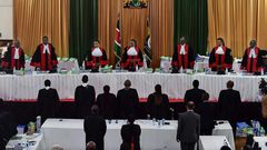 Supreme Court judges during the hearing of the 2022 presidential election petition