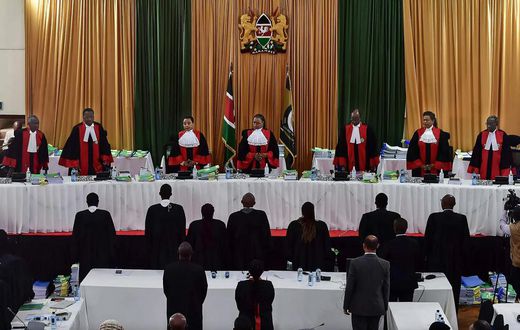Supreme Court judges during the hearing of the 2022 presidential election petition