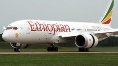 A photo of an Ethiopian Airlines plane