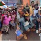Burna Boy shows love to Ghanaian market women