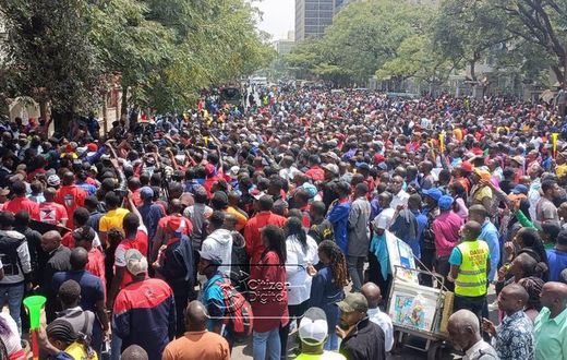 Nyamakima, Kamukunji traders protest outside Deputy President Rigathi Gachagua's office