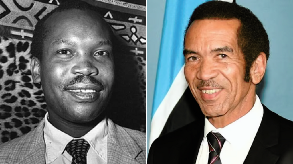 Former Presidents of Botswana, Seretse Khama & his son Ian Khama