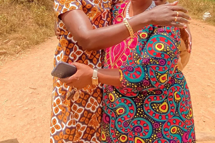 Akothee celebrates with Ambassador Pamela Mboya Girls High School Principal Margaret Temesi after successfully enrolling Lizy Naomy Ochieng into Form 1