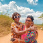 Akothee celebrates with Ambassador Pamela Mboya Girls High School Principal Margaret Temesi after successfully enrolling Lizy Naomy Ochieng into Form 1