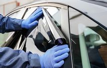 A car window's being tinted