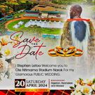 Citizen TV reporter Stephen Letoo's wedding invite