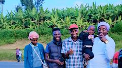 Karangu Muraya delivers bicycle to Murang'a kid, Baby Ethan