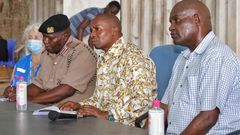 Interior CS Kithure Kindiki toured the Ifo 2 Refugee and Dagahaley Refugee Camps in Daadab and the World Food Program (WFP) food distribution points on Wednesday, July 5, 2023