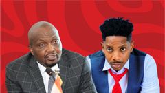 A collage of Trade CS Moses Kuria and Eric Omondi