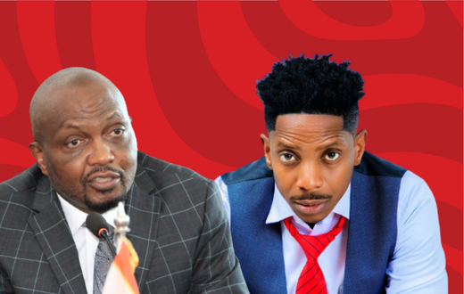 A collage of Trade CS Moses Kuria and Eric Omondi