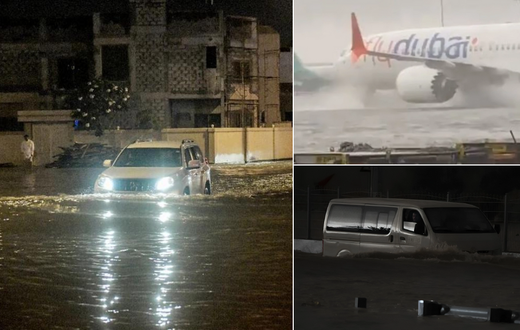 Photo shows the extent of devastating Dubai floods after thunderstorm