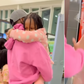 Diamond bidding farewell to daughter Tiffah at the airport on April 25