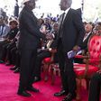 Heartwarming moment as Ruto receives Raila in first public meeting after elections