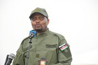 Cabinet Secretary Moses Kuria during launch of the NYS interventions for Agriculture and Food Security in Trans Nzoia County on November 2, 2023