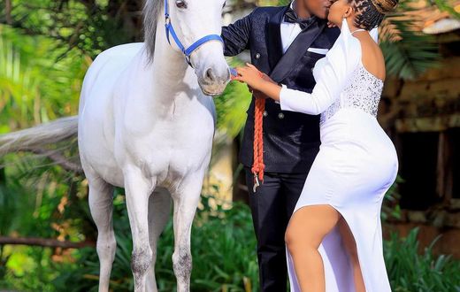 Gukena FM radio presenter MC Kajim and his wife Wambui