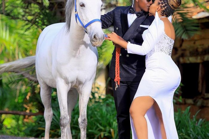 Gukena FM radio presenter MC Kajim and his wife Wambui