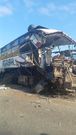 The scene of the accident involving a PSV  bus and a truck along the Mombasa-Kwale road on Sunday, December 24