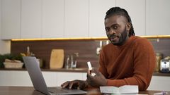 A man working remotely